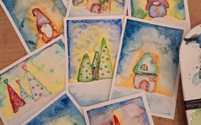 Online workshop: Cutie kerstkaartjes in aquarel